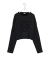 Loewe Wool-blend Anagram Sweater In Black