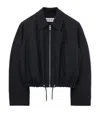 Loewe Womens Balloon Drawstring-hem Wool-blend Jacket Black In Black