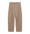 Loewe Wool-blend Barrel Double-pleated Trouser In Gold