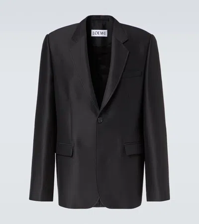 Loewe Wool-blend Blazer In Black
