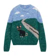 Loewe Sweater In Wool And Mohair In Blue