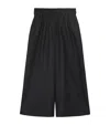 Loewe Cropped Trousers In Viscose And Linen In Black