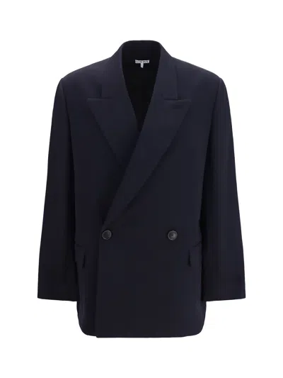 Loewe Wool Blend Double-breasted Jacket In Multi