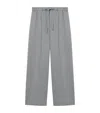 Loewe Wool-blend Drawstring Trousers In Gray