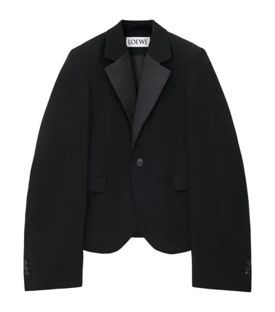 LOEWE WOOL-BLEND EXAGGERATED-SLEEVE BLAZER