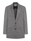 Loewe Wool Blend Jacket In Gray