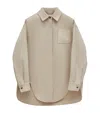 Loewe Wool Long-sleeved Casual Jacket In Beige