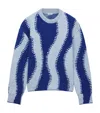 Loewe Wool-blend Patterned Sweater In Blue