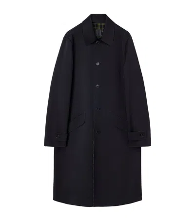Loewe Wool-blend Reversible Overcoat In Black