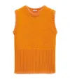 Loewe Wool-blend Ribbed Sweater Vest In Orange