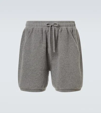 Loewe Wool-blend Shorts In Gray