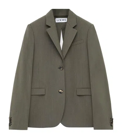 LOEWE WOOL-BLEND SINGLE-BREASTED JACKET
