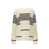 Loewe Striped Wool-blend Sweater In White