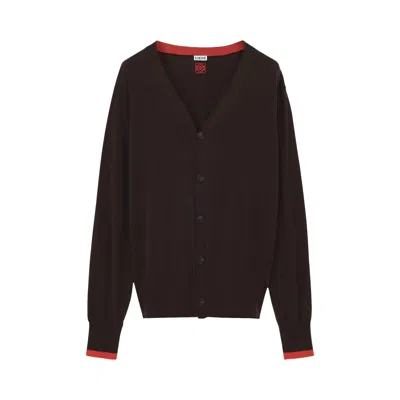 Pre-owned Loewe Wool Cardigan 'brown/orange' | Men's Size M