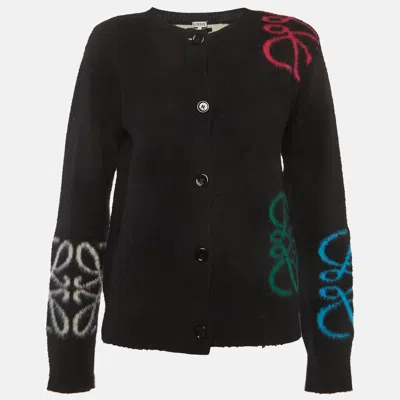 Pre-owned Loewe Wool Cardigan S In Black