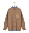 Loewe Camel-colored Virgin Wool And Cashmere Jacket-shirt Men In Brown