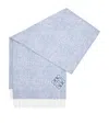 Loewe Womens Light Blue Anagram-pattern Wool And Cashmere-blend Scarf In Blue