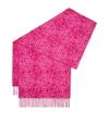 Loewe Wool-cashmere Anagram Scarf In Pink