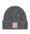 Loewe Wool-cashmere-blend Logo Beanie In Gray