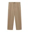 Loewe Wool-cashmere-blend Pleated Trousers In Brown