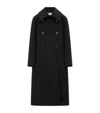 Loewe Wool-cashmere Double-breasted Coat In Black