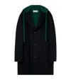 Loewe Wool-cashmere Duffle Coat In Black