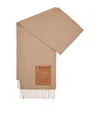 Loewe Women Anagram Patch Wool And Cashmere Scarf In Sand