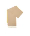 Loewe Womens  Two-tone Anagram-embroidered Wool And Cashmere-blend Scarf In Nude