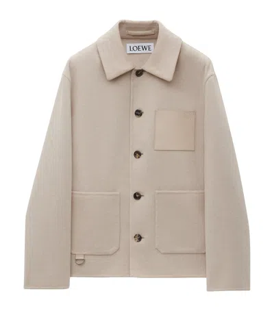 LOEWE WOOL-CASHMERE SHIRT JACKET