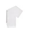 Loewe Wool Cashmere Tassel Scarf In White