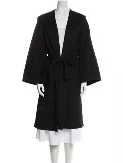 Pre-owned Loewe Wool Coat In Black