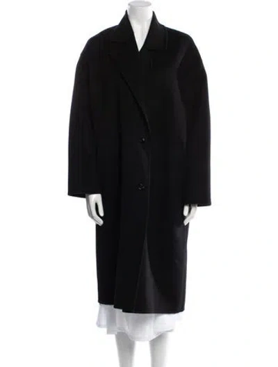 Pre-owned Loewe Wool Coat In Blue