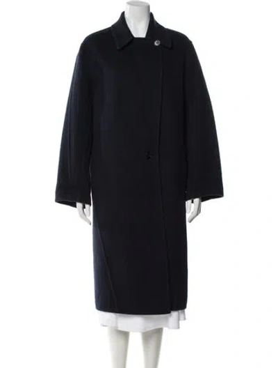 Pre-owned Loewe Wool Coat In Blue