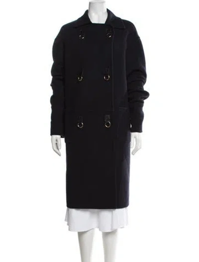 Pre-owned Loewe Wool Coat In Blue