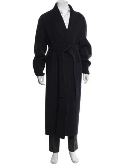 Pre-owned Loewe Wool Coat In Blue