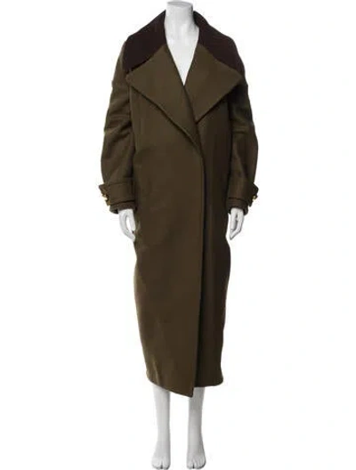 Pre-owned Loewe Wool Coat In Green