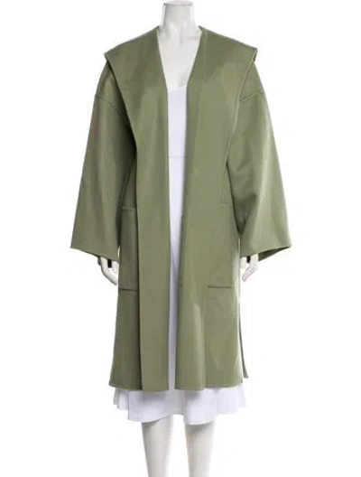 Pre-owned Loewe Wool Coat In Green