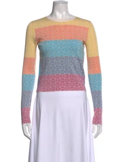 Pre-owned Loewe Wool Colorblock Pattern Sweater In Multicolor