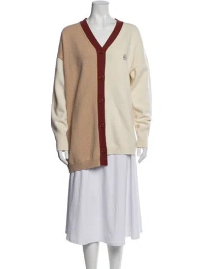Pre-owned Loewe Wool Colorblock Pattern Sweater In Neutral