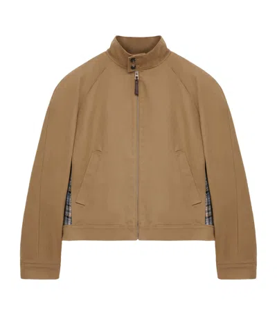 Loewe Wool-cotton-blend Jacket In Brown