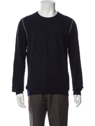 Pre-owned Loewe Wool Crew Neck Pullover In Blue