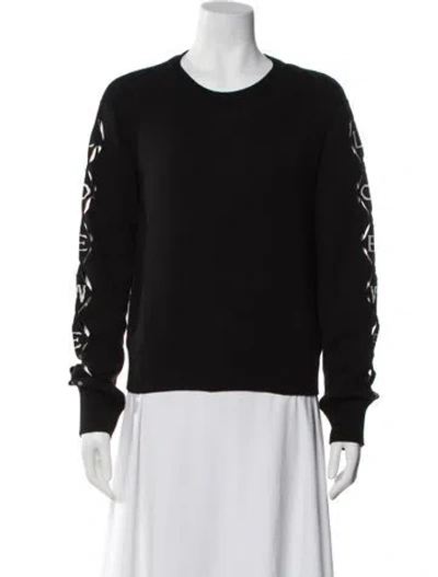 Pre-owned Loewe Wool Crew Neck Sweater In Black