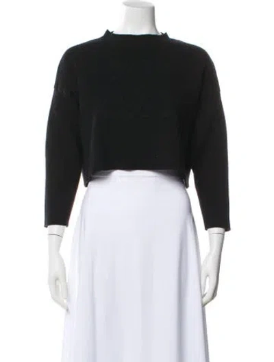 Pre-owned Loewe Wool Crew Neck Sweater In Black