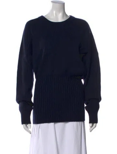 Pre-owned Loewe Wool Crew Neck Sweater In Black