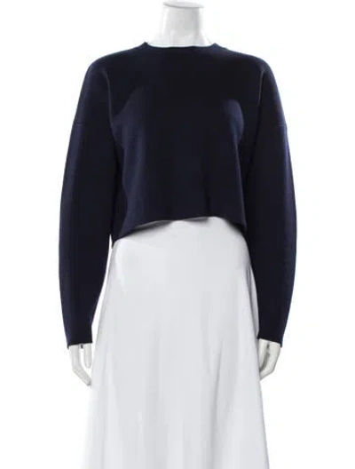 Pre-owned Loewe Wool Crew Neck Sweater In Blue