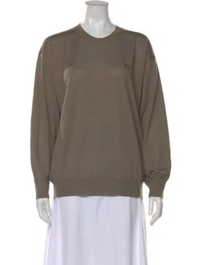 Pre-owned Loewe Wool Crew Neck Sweater W/ Tags In Neutral
