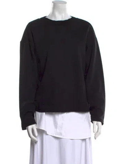 Pre-owned Loewe Wool Crew Neck Sweatshirt In Black