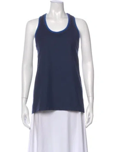 Pre-owned Loewe Wool Crew Neck Top In Blue