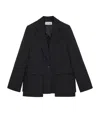 Loewe Wool Deconstructed Blazer In Black