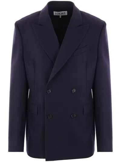 LOEWE WOOL DOUBLE-BREASTED BLAZER